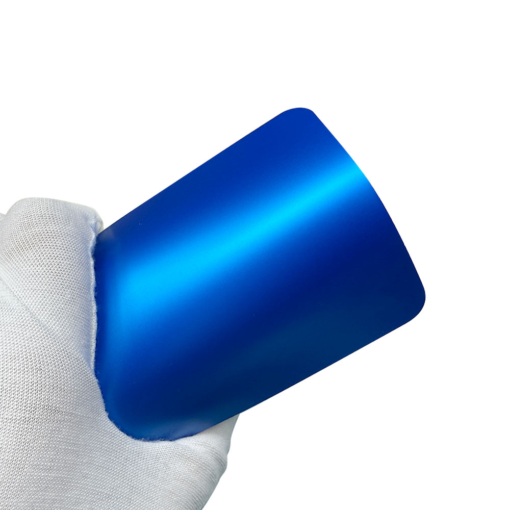 Matte Chrome Metal Tranquil Blue